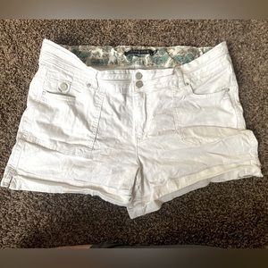 White Jean shorts